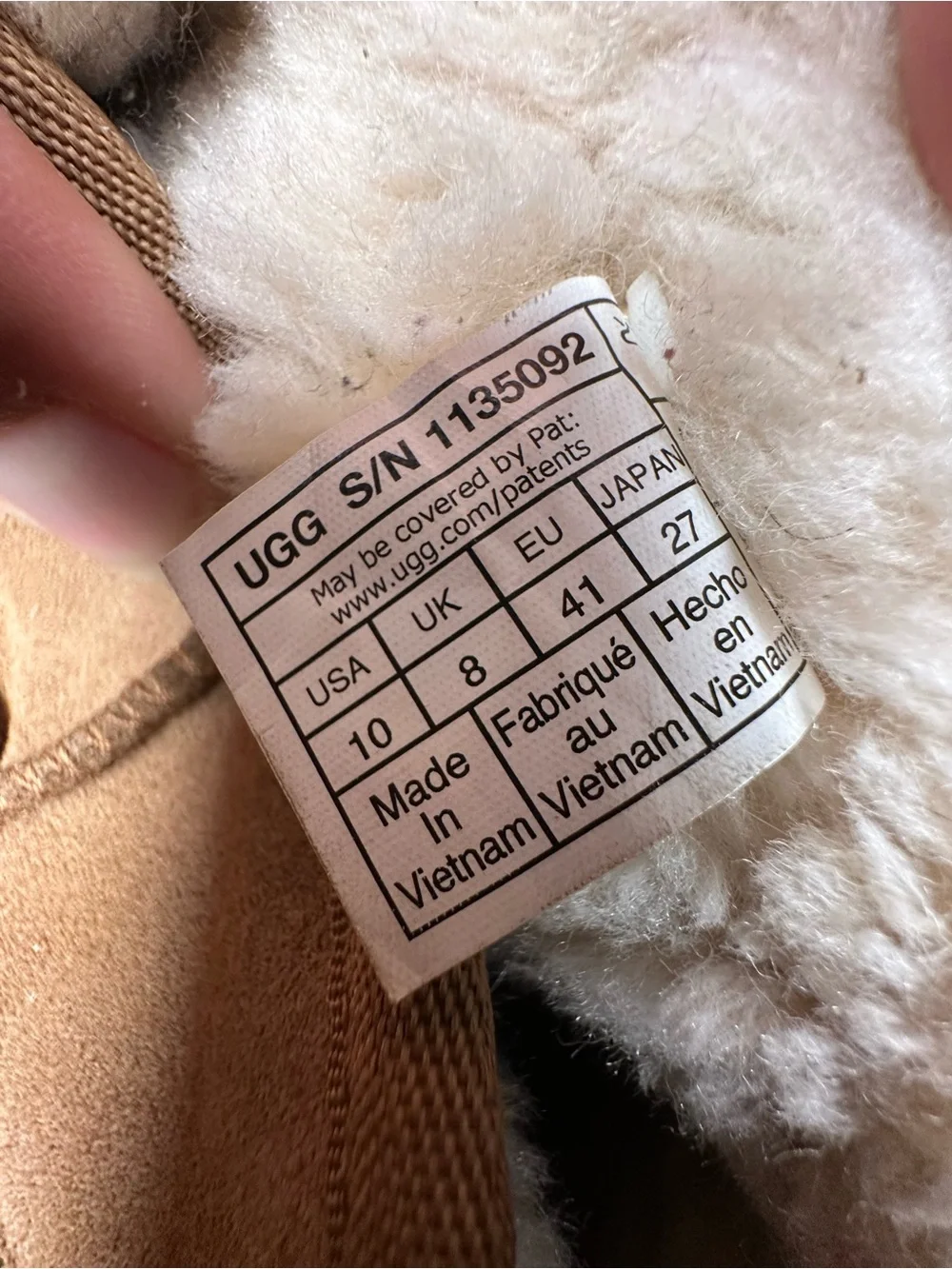 UGG suede upper